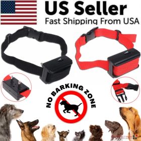 Automatic Anti Bark Barking Dog Shock Control COLLAR Device Small Medium Large (Option: Red)