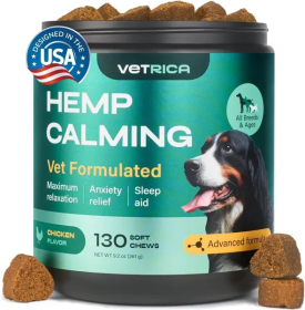 Calming Chews for Dogs Chicken Flavor All Canine Breeds Vet Visits Travel 130 Chews (Option: 1pcs)