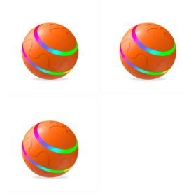 Pet New Cat Wicked Ball Toy Intelligent Ball USB Cat Toys Self Rotating Ball Automatic Rotation Ball (Option: Orange 3pcs-Self hi version)